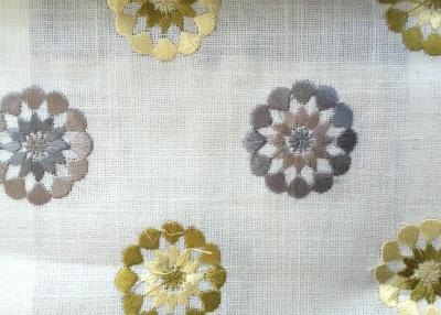 Chine Le fil a teint le tissu visqueux de couture/tissu brodé de fleur à vendre