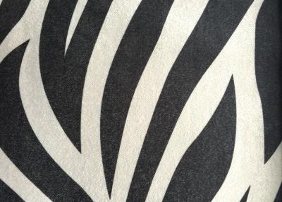 China 100 Polyester Zebra Velvet Fabric / Zebra Print Upholstery Fabric for sale