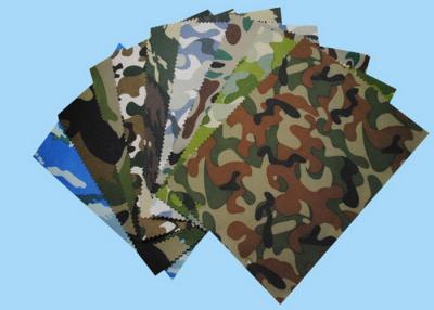 China Camouflage Coated Polyester Fabric / Polyester PVC Coated Fabric for sale