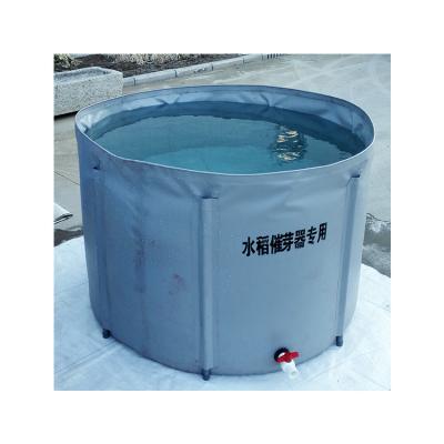 China Hot Selling 250L Non Toxic Pvc Tarpaulin Garden Water Pool Collapsible Rain Barrel for sale