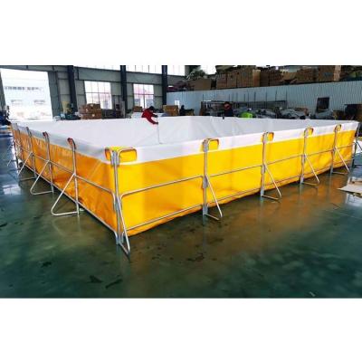 China Folding Large Water Pond Plastic Lining Tank Fish For Farm for sale