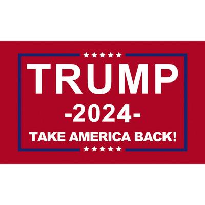 China Health Care Institute 24 Fast Deliver Wholesale All Flag 2024 Current Design 100% Polyester Trump Flag Silk Screen Printing 3x5ft for sale