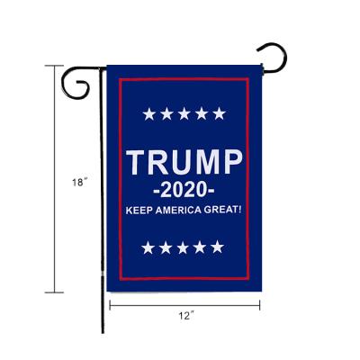 China Health Care Institutes Wholesale Polyester Double Sided Trump Garden Flag 2020 Custom Design For New Outdoor Garden Decoration for sale