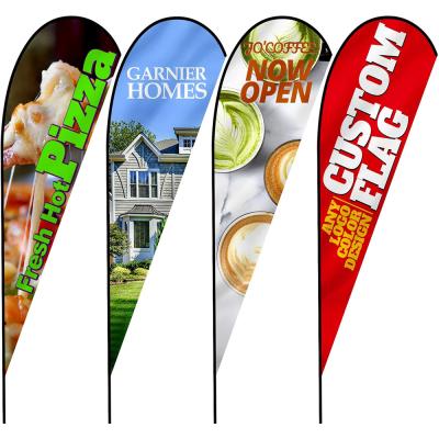 China Custom Wholesale Printing Health Care Institutes Advertising Banner Signs Custom Advertising Beach Flags for sale