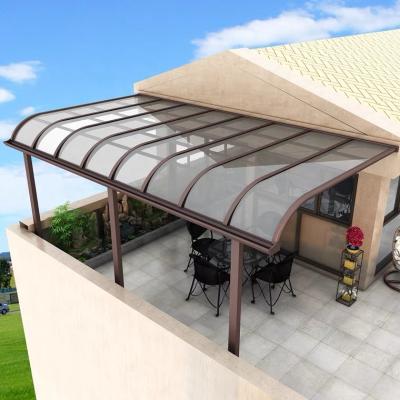 China Anti-UV Awning Custom Size Outdoor Balcony Patio Covers Garden Sunshade Tent Aluminum Canopy for sale