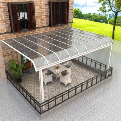 China Aluminum Alloy Tent PC Sheet Canopy Patio Roof Tent Anti-UV Anti-rust Awning for sale