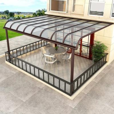 China Outdoor Straight Type Windproof With Rainproof Aluminum Cover Canopy Posts Patio Awnings for sale