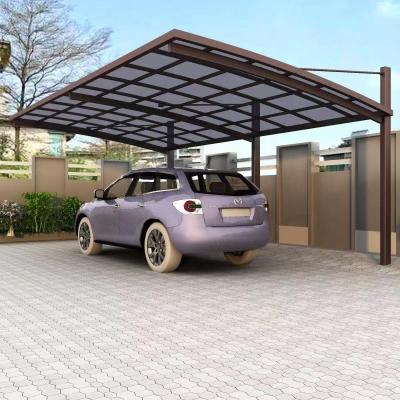 China OEM UV-Resistance Car Sunscreen Car Parking Lot Polycarbonate Waterproof Fireproof Storage Shed Garages Aluminum Parking Lot for sale