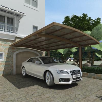 China UV-Resistance Waterproof Fireproof For Easy Car Garages Aluminum Car Parking Shade Parking Shelter Installation Carport for sale