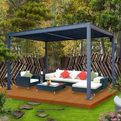 China Easily Assembled Free Standing Aluminum Louvered Gazebo Pergola Blades System Automatic Pergolas Kits for sale