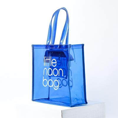 China Fashion Screen Printing PVC Bag PVC Customer Bag Recycled PVC Tote Bag for sale