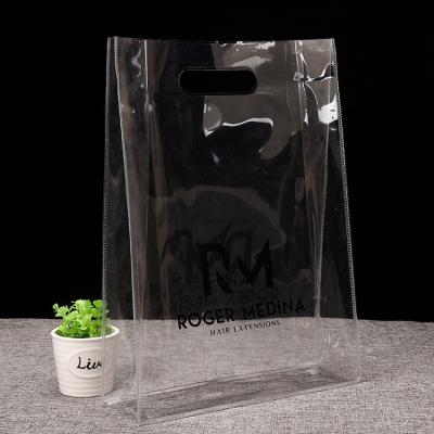 China Folding Clear Pouch Cut Portable Recycled Clear PVC Tote Bag PVC Tote Bag New Transparent Shopping Bag for sale