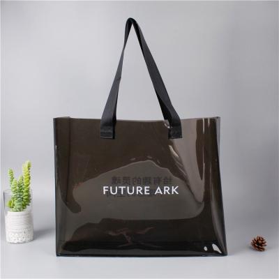 China Custom Black Clear Holographic Fashion Tote Bag PVC Tote Bag Backpack Bag for sale