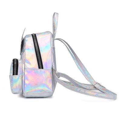 China Funny Purple Pink Sequin Bag PU Sequin Bag Waterproof Fashion Logo Print Leisure Handle Backpack For Kids for sale