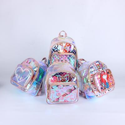 China 2021 Monster Children Waterproof Stylish Cute Cartoon Printed Backpack Holodraphic Bag for sale