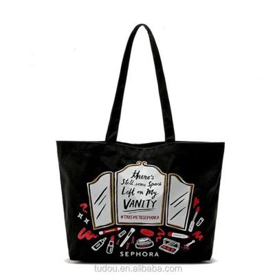 China Rope Handle Custom Printed Canvas Tote Bags Wholesale Canvas Bags Canada Digital Printing for sale