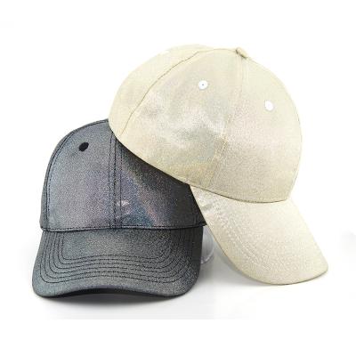 China Baseball Cap COMMON Cool Light PU Gliter Fashion Hat Reflective Cool Hat for sale