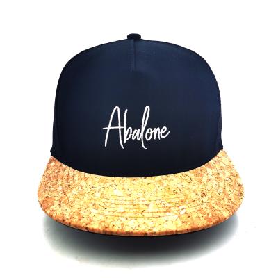 China Custom common good quality embroidery logo baseball cap hat with cork fabric for sale