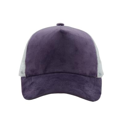 China COMMON Plain Mesh Hat Suede Blank Baseball Trucker Hat With Custom Logo For Kids for sale