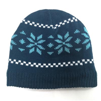 China COMMON high quality wholesale cheap custom knitted beanies knitted hat jacquard logo winter hat for sale