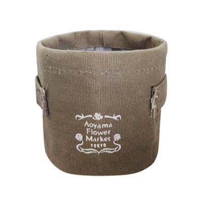 China Canvas Viable Thicker Letters PVC Potted Storage Bag Waterproof Flower Cloth Art Flower Pot Indoor Custom for sale