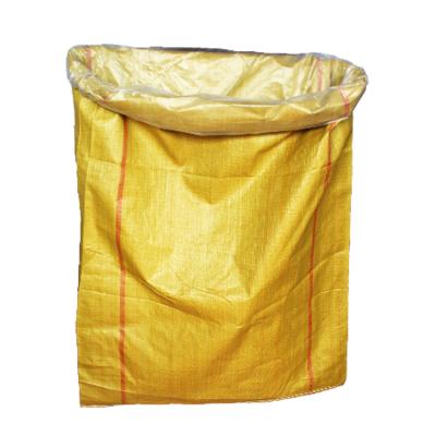 China 25kg 50kg Recyclable Bulk Agricultural Farm Used Large Size PP Woven Grain Storage Packaging Waterproof Bag With Liner Bag for sale