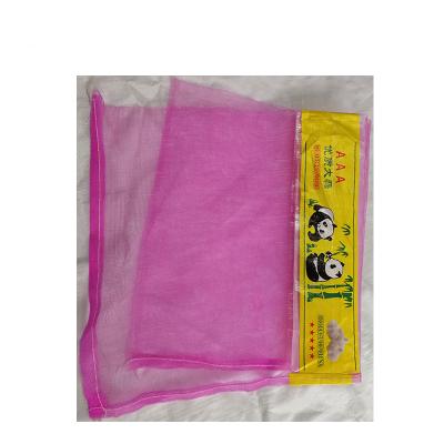 China Recyclable Pink Garlic 20kg Mesh Bag With String For Onion Potato Potato Egg for sale