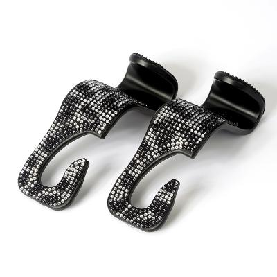 China Durable car accessories multi-function hot drill car seat hook thickened diamond car hook for sale