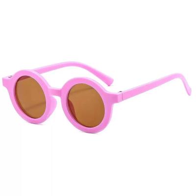 China Relieve children's color round light frame sunglasses and cute sunglasses for men and women baby cool cute sunglasses for sale