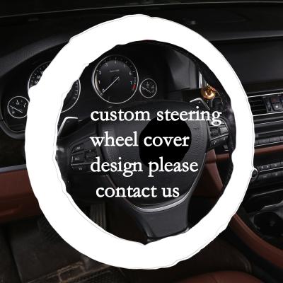 China Sports Car INS Universal Steering Wheel Cover Designer Cover Non-slip Canvas Material Designer Steering Wheel Cove for sale