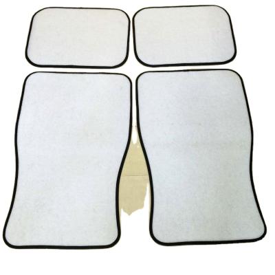 China Luxury White Blank Car Mats For Dye Sublimation Use for sale