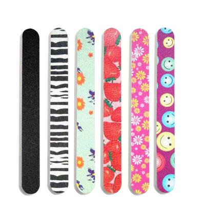 China Nail Care Custom Printed Emery Boards Disposable Round Nail File for sale