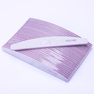 China Beauty Japan Sand Paper Zebra Rectangle Nail Folder 100/180 Outdoor Gray Nail File for sale