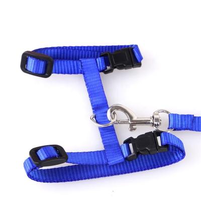 China Adjustable Pet Nylon Hot Cat Leash Solid Color Dog Traction Harness Belt Set From Amazon Viable Wholesale for sale