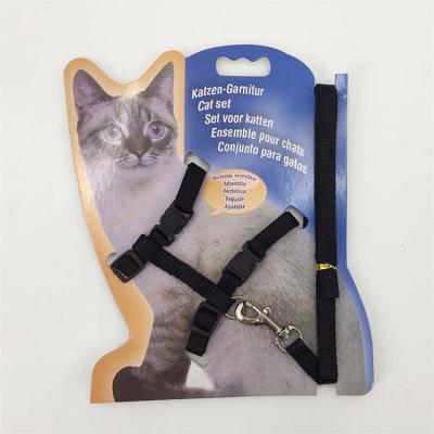 China Viable Fashionable Solid Color Dog Cat Leash Set Solid Colored Adjustable Pet Traction Harness Belt for sale