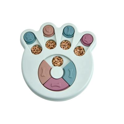 China Amazon Viable Hot Selling Dog Toys Rotating Table Dog Bowl Driver Dog Trainer Pet Educational Toys for sale