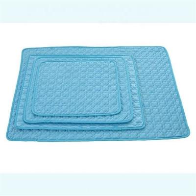 China Silk Pet Mat Dog Cat Water Bed Sleeping Cooling Summer Ice Waterproof Viable Freeze Pad for sale