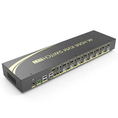 China eKL-81H HDMI kvm switch 8 in 1/2 out auto keyboard hotkeys switch factory zu verkaufen