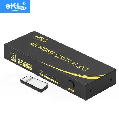 中国 eKL-31HN 2.0 HDMI switch 3 port 3 in 1 out 4K*2K 3D 3 port hdmi switch 販売のため