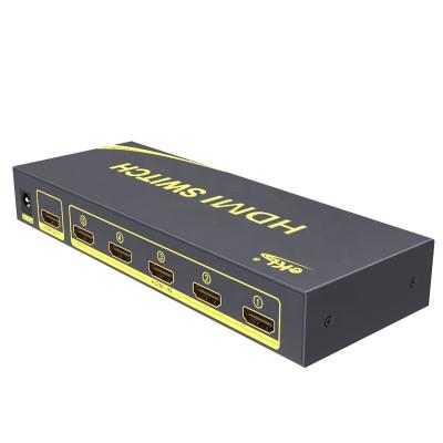 China Factory OEM 5 Port 4K 2.0 HDMI KVM Switch With Remote 18Gbps(6 Gbps Per Lane) à venda