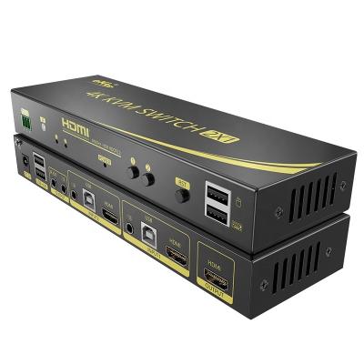 China eKL 4K 2.0 HDMI KVM Switch 2 in 1 out with remote/RS232 control and audio à venda