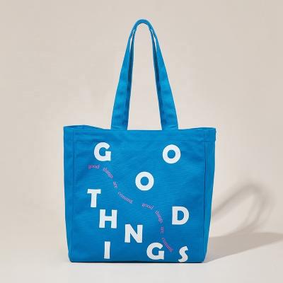 China 2022 New Letter Printing Canvas Bag Large Capacity Handled Female Tote Bag Student Class Storage Bag for sale