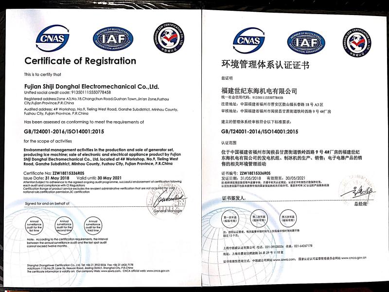 ISO14001 - Fujian Century Sea Power Co., Ltd.