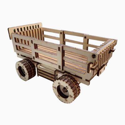 China DIY TOY Manufacturers Direct Sales Tractor Wagon 3D Jigsaw Puzzle Piece Handmade Boy DIY Toys for sale