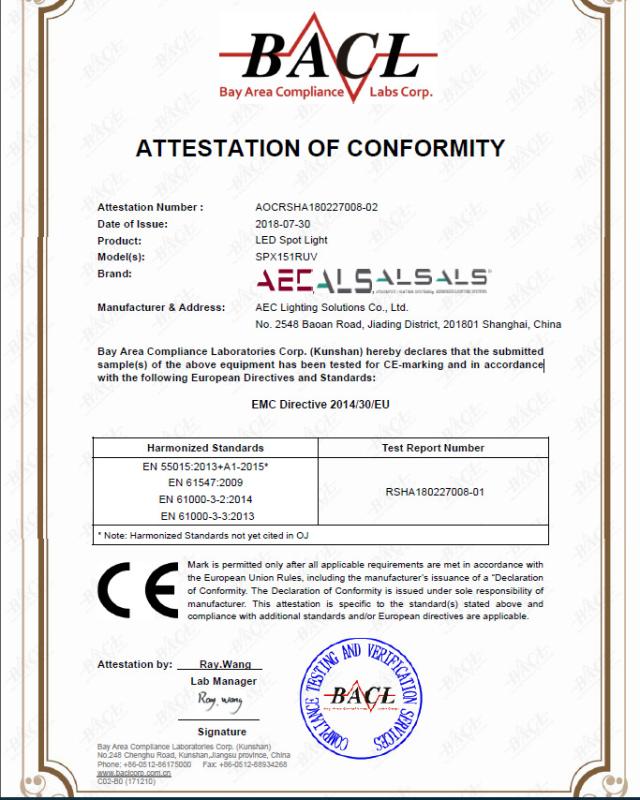 CE - Aec Lighting Solutions Co., Ltd.