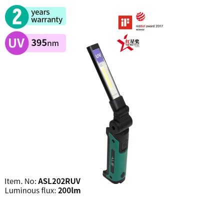 China Ultrathin SAL 200lm COB&UV LED Rechargeable Slim Magnetic Inspection Light ASL202RUV for sale