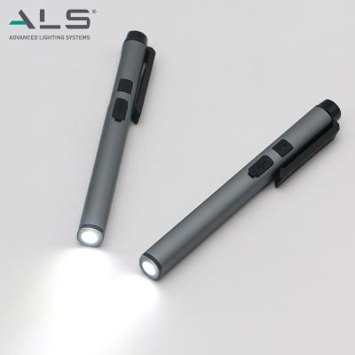 China SAL Industrial 150lm Rechargeable Magnetic LED Pen Light with Laser Indicator Pocket Flashlight for sale