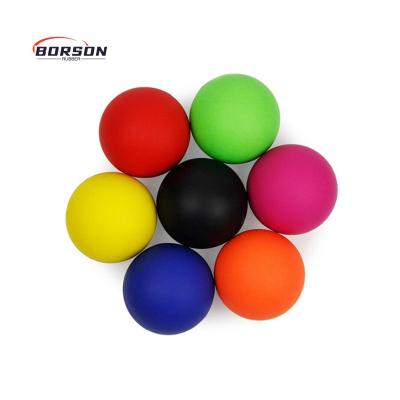 China Massage Silicone Rubber Lacrosse Ball Feet Massage Therapy Back Ball Trigger Massage Rubber Track Ball for sale