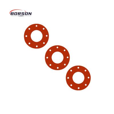 China Factory Multifunctional Custom Rubber Flat Neoprene Sealing Silicone Gasket Round Flange Rubber Waterproof Gasket for sale