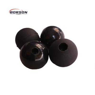 China Industrial Sports / Machinery Ship ... Ball Factory Silicone Drum Mallet Beater Hard Rubber Balls Natural Rubber 25mm Solid Balls With Half Hole for sale